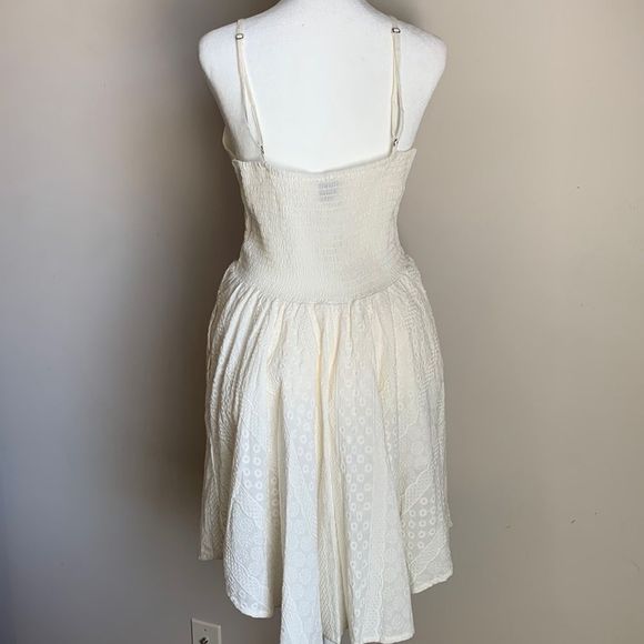 Cleobella Dress White Large New Bridal Shower Violet Mini Ivory V Neck Womens - Picture 7 of 8